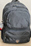 School Bag Unisex Dark Gray Medium Size Waterproof Clinker Fabric Travel Laptop Bag 40X30Cm - 2