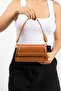 Moi Taba Women's Stylish Design Snap Fastener Adjustable Strap Hand, Arm and Shoulder Bag L:10 E:21 W:7 cm - 3