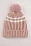 Striped Dried Rose Color Beret - 2