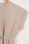 Crew Neck Beige Color Girl's Thai Suit - 5