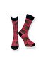 2-Piece Red Burgundy Animal Patterned Unisex Flexible Moisture-Absorbent Cotton Socks - 5
