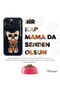 iPhone 14 Pro Hiphop Series Orange Cat Embroidery Embroidered Chain Detailed Case Black - 2