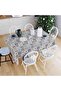 Table Cloth Oilcloth Washable Wipeable Stain Resistant Fabric Look Hygienic Table Cloth - 3