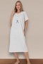 Short Sleeve 100% Cotton Combed Throw Plus Size Mother's Nightgown, Hospital, Pregnant and Maternity Nightgown - 3