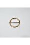 Gold yellow color metal accessory 4.5 cm belt buckle - 2