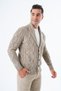 Men's Mink Shawl Collar Hair Braided Buttoned Wool Knitwear Knitted Cardigan Trist-5341 - 2