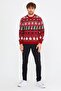 Red Men's Christmas New Year Sweater-noelkzkr32s - 3