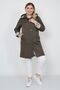 Women's Water Resistant Plus Size Trench Coat Long Hooded Trench Coat Bonded Fabric Inside Plaid Trench Coat - 2