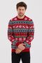 Men's Red-green-white Christmas New Year Sweater-noelkzkr200s - 3