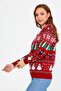 Red Women's Christmas New Year Sweater - 2