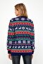 Navy blue-red Women's Christmas New Year Sweater-kdncrs001r03m - 3