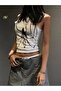 Gothic Y2K Spider Strap Crop T-Shirt - 3
