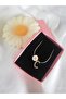 Women's Gold Mini Letter C Necklace, Initial Necklace