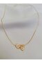 Women's Gold Mini Letter V Necklace, Initial Necklace - 2