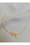 Women's Gold Mini Letter T Necklace, Initial Necklace - 2