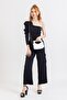 Women's White Soft Leather Knot Detailed Handled Chain Strap Mini Hand Shoulder Baguette Bag - 4