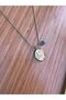 STAINLESS STEEL EVIL EYE BEADED STYLISH M LETTER NECKLACE - 2