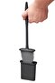 2-Piece Black and White Silicone Toilet Brush Set, Flexible and Practical Silicone Brush, Toilet Seat Brush - 3