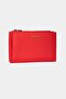 2804 Genuine Real Leather Zippered Women's Wallet Flother Red - 2