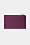 2804 Genuine Real Leather Zippered Women's Wallet Flother Purple - 5