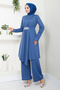 Belt Stone Detailed Suit 269Dvl897 Indigo - 3