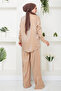 Button Detailed Stylish Suit 4702Znk903-M Vizyon - 5
