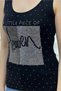 Heaven Crystal Stone Printed Slim Fit / Slim Fit Cotton Women's Stylish Athlete Thick Strap Sleeveless T-Shirt - 5
