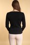 Women's Black Long Sleeve Knitwear Blouse - 5
