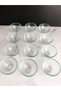 12 Pieces Acacia Glass Mini Sauce Bowl Jam Turkish Delight Bowl Coffee Side Treat Plate Volume 50 ml - 5