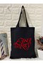 Lana Del Rey Design Thick Black Canvas Tote Bag Canvas Shoulder Bag, Shopper Bag