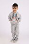 Red.Ball printed 2ip kangaroo pocket and hooded unisex children's tracksuit 5-16 years - 6