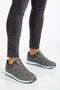 Men's Smoked Black Lace-Up Daily Comfortable Light Soft Sole Mesh Sneaker Sports Shoes - 3