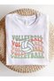 Women's White Volleyball Printed Oversize T-Shirt