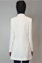 Women's Ecru Gold Buttoned Lined Blazer Jacket Yy101029 - 6