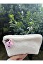 New Year's Deer Plush Washable Zippered Checked Lined Pen Holder Pencil Case Wallet Makeup Bag - 4