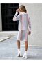 Pencil Skirt Crew Neck Sweater Double Set - 3