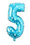 Best Rated Blue Color Number Foil Balloon 36 cm Age 5