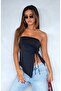 Strapless Gathered Front Blouse - 8