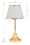 Valerie Gold Metal Lampshade Cream - 2