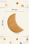 Moon and Star Patterned (2 Pcs) Baby Kids Room Wooden Furniture Cabinet Drawer Handle - 6