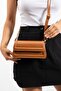 Moi Taba Women's Stylish Design Snap Fastener Adjustable Strap Hand, Arm and Shoulder Bag L:10 E:21 W:7 cm - 2
