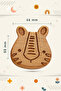 Tiger Pattern (1 Pc) Baby Kids Room Wooden Furniture Cabinet Drawer Handle - 5