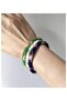 Navy Blue Evil Eye Bead Patterned Bracelet - 2
