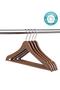 24 pieces - wooden appearance plastic a quality clothes hanger wooden color - 2