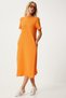 OrAnge A-line Summer Women's Combed Cotton Dress - UB00060