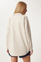 Women's Cream Pocket Oversize Gabardine Shirt Jacket Dx00017 - 6