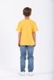 Crew Neck Short Sleeve Honey Printed Dark Yellow Color Boy's T-shirt - 4