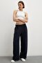 Wide Leg Palazzo Trousers Navy Blue