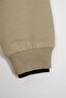 Khaki Color Boys' Sweatshirt with Camisole Detail on the Collar - 4