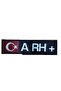 جينز مفتوح Rh+ - مرقع مجموعة الدم المفتوحة مع زخرفة الحجاب والرقعة (هدية الفيلكرو)